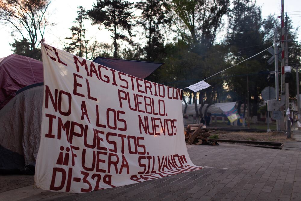 Protesta de la CNTE en Michoacán