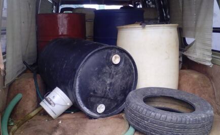 Incautan tambos con gasolina en Cuitzeo