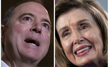 Trump llama "enemigos internos" a Nancy Pelosi y Adam Schiff; acusa que son "gente mal"