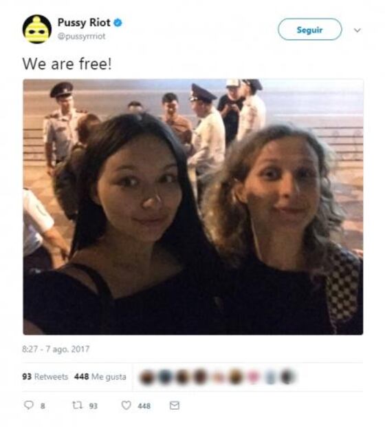 Liberan a dos integrantes de Pussy Riot