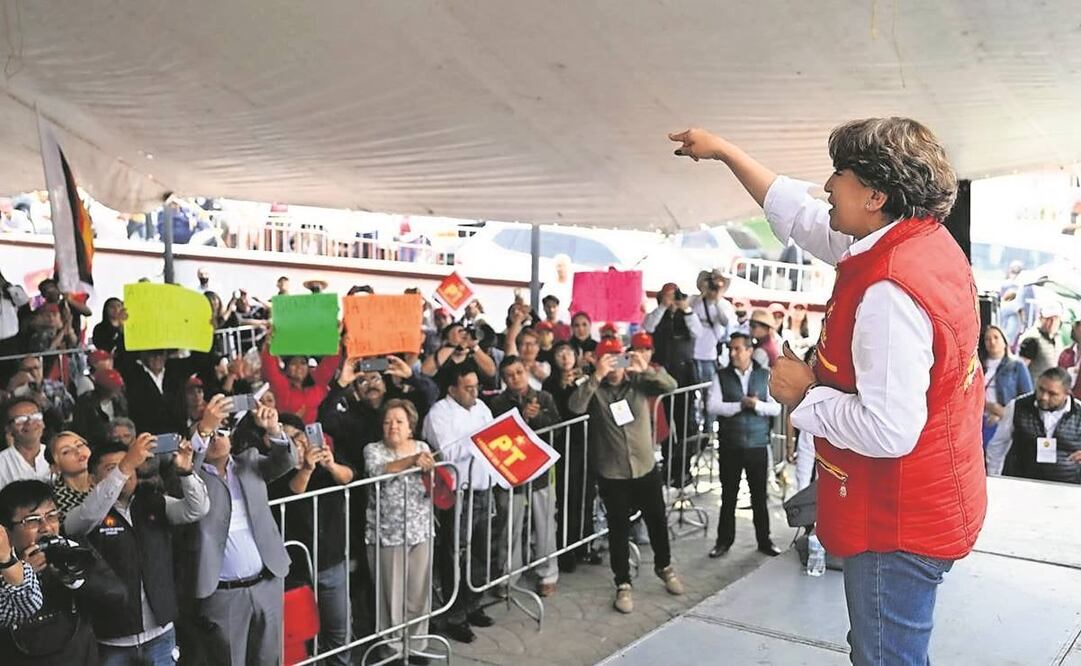 Delfina Gómez dijo que sus compañeros le han compartido que los gobiernos del PRI no los han escuchado. Foto: Especial
