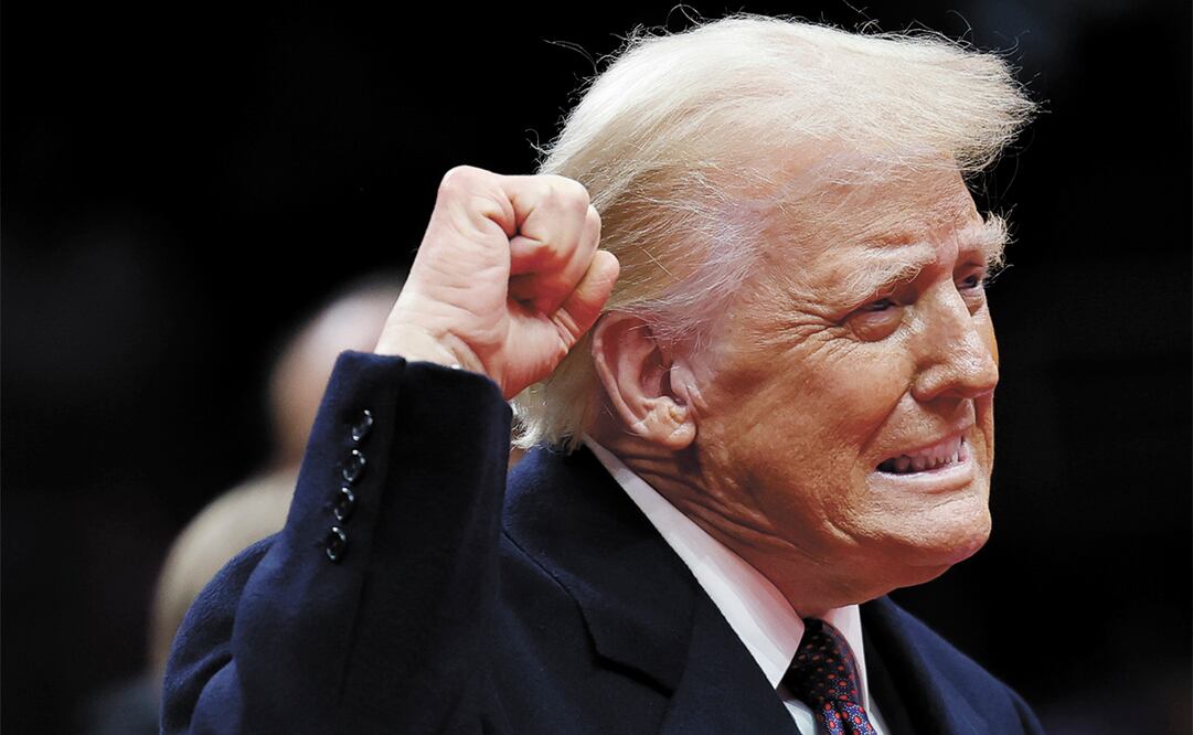 Donald Trump, en el Capital One Arena, en Washington D.C., tras asumir con la promesa de “poner fin al declive” del país. (21/01/2025) Foto: Anna Moneymaker / EFE
