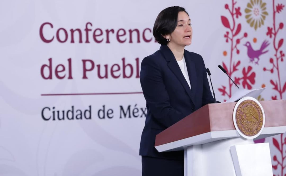 Marcela Figueroa Franco, titular del Secretariado Ejecutivo del Sistema Nacional de Seguridad Pública durante a conferencia de la presidenta Claudia Sheinbaum (14/04/2026). Foto: Fernanda Rojas / EL UNIVERSAL