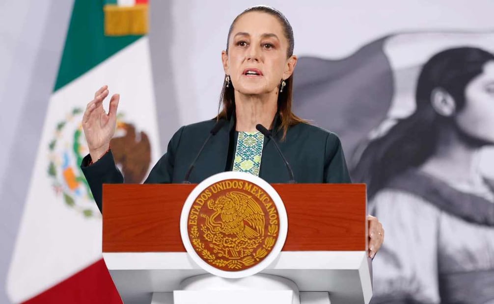 Pese a la amenaza del presidente de Estados Unidos, Donald Trump, de imponer un arancel del 5% si México no entrega el volumen de agua establecido en el Tratado de Aguas de 1944, la presidenta Sheinbaum Pardo dejó claro que no está sobre la mesa una renegociación del acuerdo bilateral. Foto: Diego Simón / EL UNIVERSAL