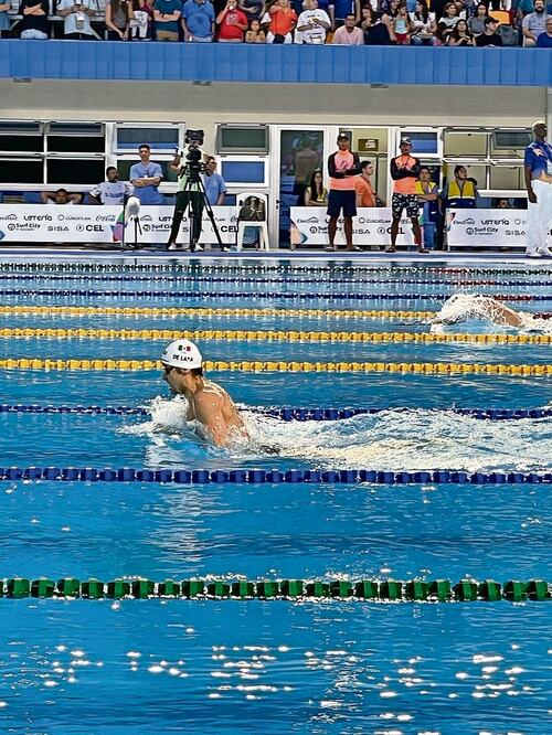 En los 200 pecho tiene amplio dominio. Foto: ESPECIAL