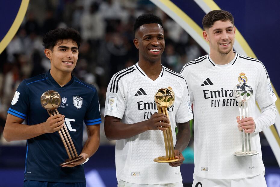 Elías Montiel, Vinicius Junior y Federico Valverde en la Copa Intercontinental - Foto: AFP