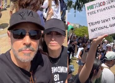 “Juntos somos más fuertes”: Eugenio Derbez y Alessandra protestan contra las redadas migratorias
