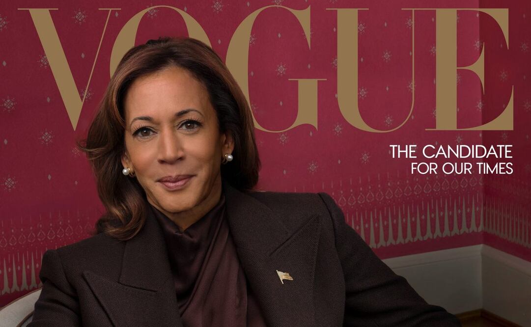 La vicepresidenta de Estados Unidos y candidata demócrata, Kamala Harris, apareció en la portada de la revista Vogue, que la describió como la "candidata de nuestro tiempo". Foto: Vogue
