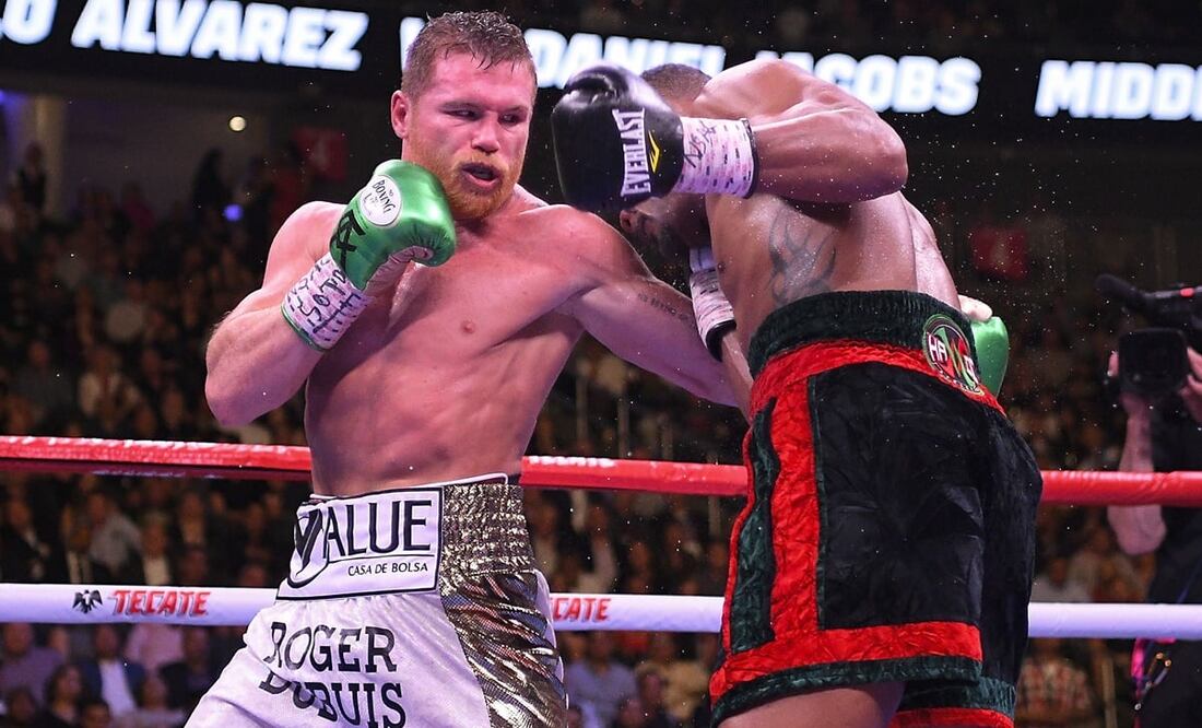 Saúl Álvarez en la pelea con Daniel Jacobs en 2019 / Foto: Imago7