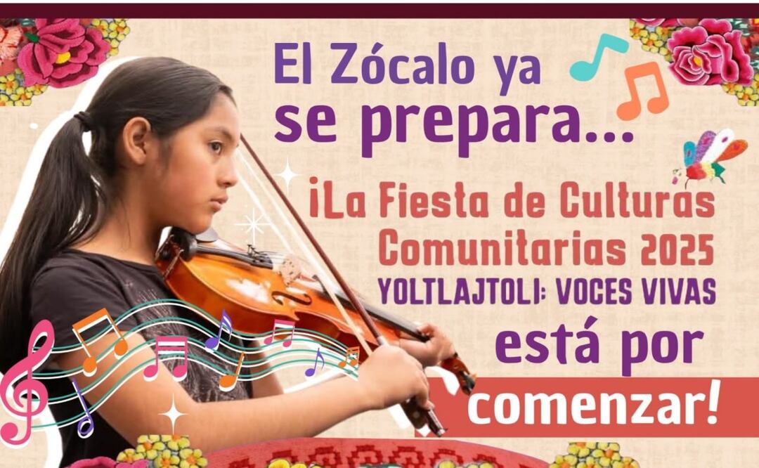 Anuncian Fiesta de Culturas Comunitarias 2025; Pilares realizará “Yoltlajtoli Voces Vivas” en el Zócalo. Foto: Especial