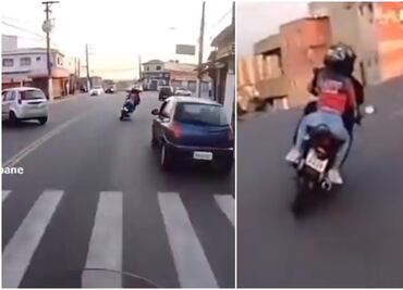 Pareja roba una motocicleta y desata una persecución en Brasil