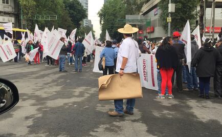 Manifestantes se concentran en el Ángel