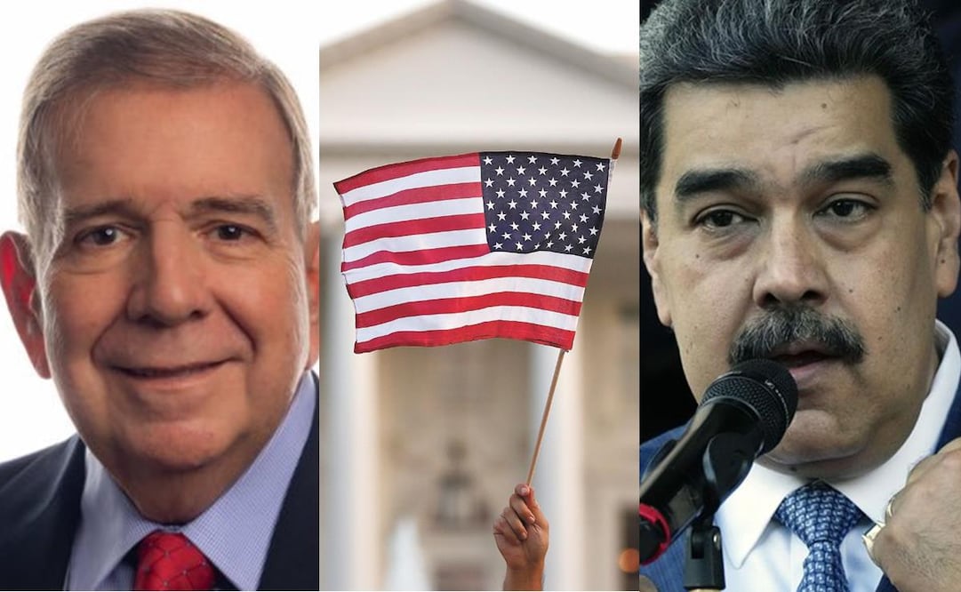 Edmundo González, líder opositor venezolano, y el presidente venezolano, Nicolás Maduro. FOTO: ESPECIAL