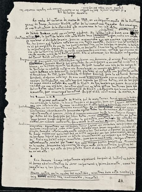 Textos a puño y letra de Borges, y hasta con mensajes de su abuela, a subasta