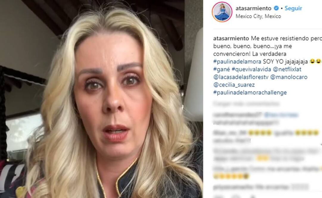 Atala Sarmiento participó en el #paulinadelamorachallenge Foto: Instagram