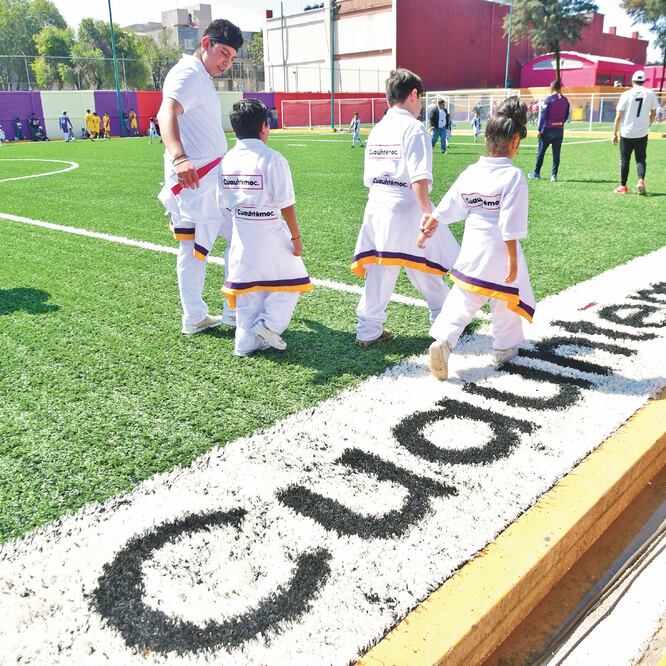 Canchas.Se cambiaron 8 mil 700 metros cuadrados de pasto sintético y las porterías cuentan con nuevas redes.   HUGO GARCÍA. EL UNIVERSAL
