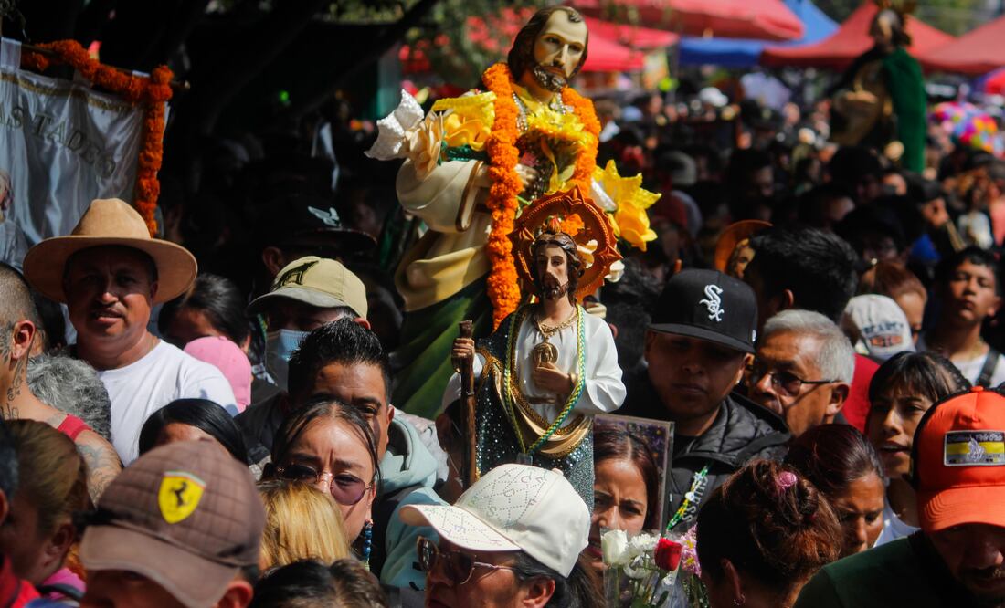 Celebración a San Judas Tadeo en la iglesia de San Hipólito (28/10/2024). Foto:  Luis Camacho / EL UNIVERSAL