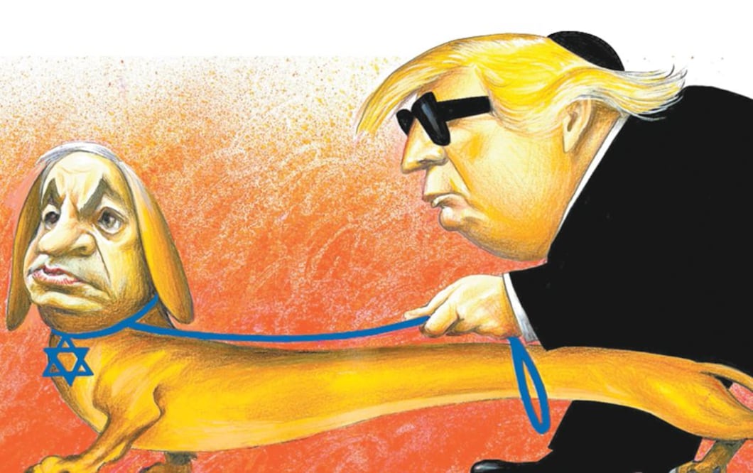 El cartón fue publicado en el seminario portugués Expresso , el 19 de abril; The New York Times lo publicó el 25 de abril en su sección de Opinión, de donde lo retiró por presiones. CORTESÍA ANTÓNIO MOREIRA ANTUNES