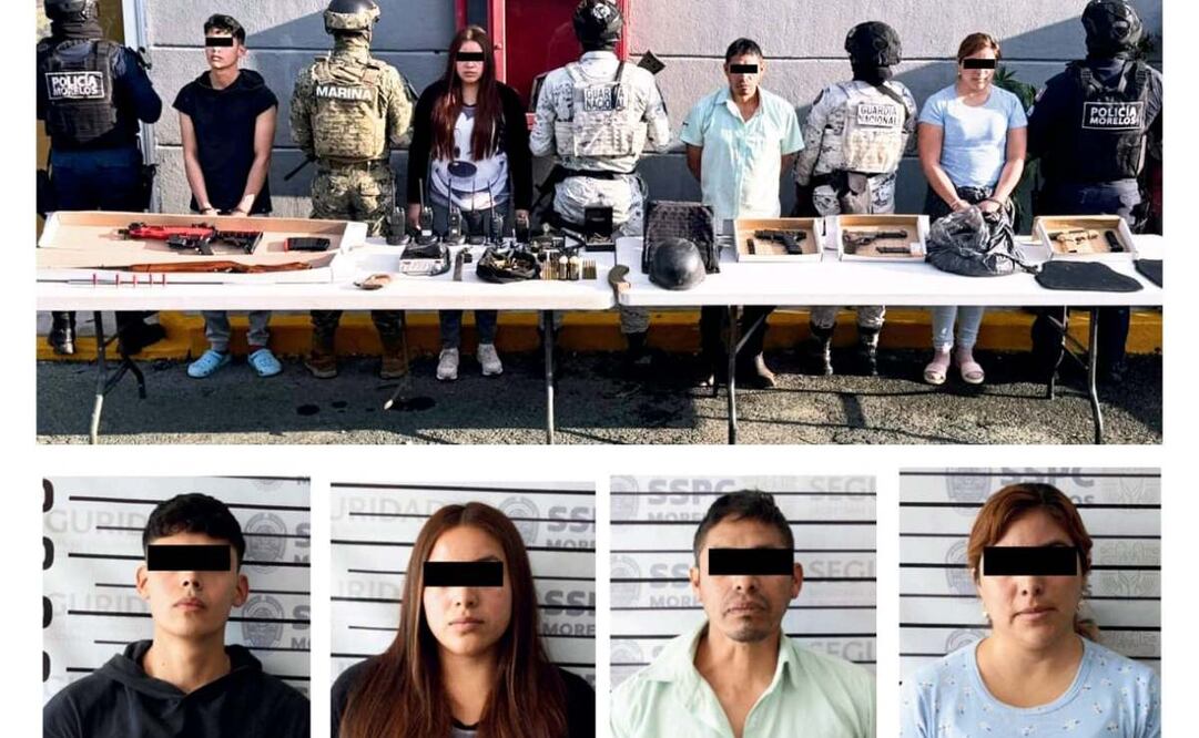 Detienen a célula delictiva en Morelos; estarían relacionados con asesinato de exsecretario municipal de Huitzilac.
Foto: Especial.