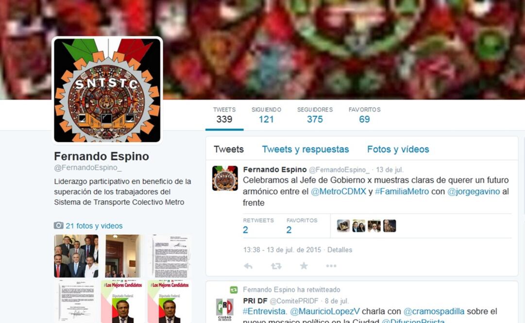 "Celebramos al Jefe de Gobierno x muestras claras de querer un futuro armónico entre el @MetroCDMX y #FamiliaMetro con @jorgegavino al frente" @FERNANDOESPINO_ Líder del sindicato del STC