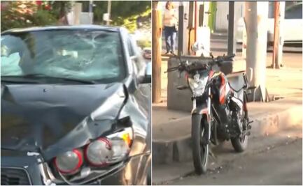 Conductor atropella a motociclista en avenida Eduardo Molina; sujeto abandona vehículo y se da a la fuga