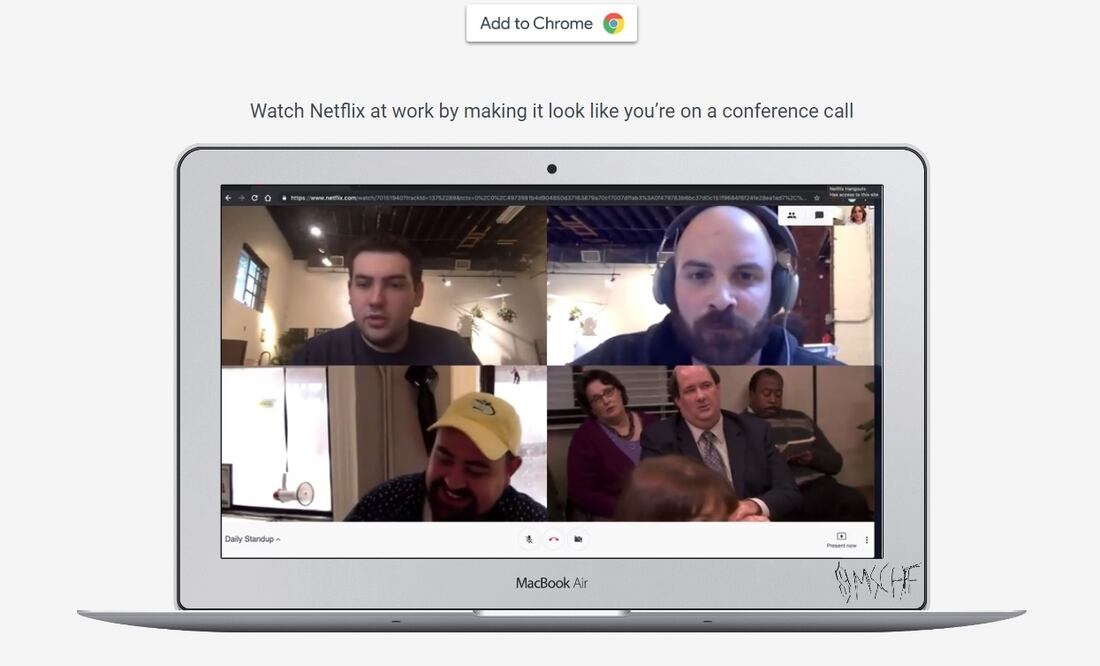 Los demás solo verán una videoconferencia mientras ves tu serie favorita./netflixhangouts.com