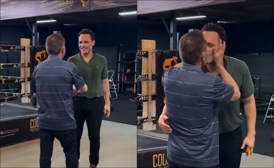 Así fue el reencuentro con beso en la boca entre Julio César Chávez Jr. y su padre / Foto: Especiales