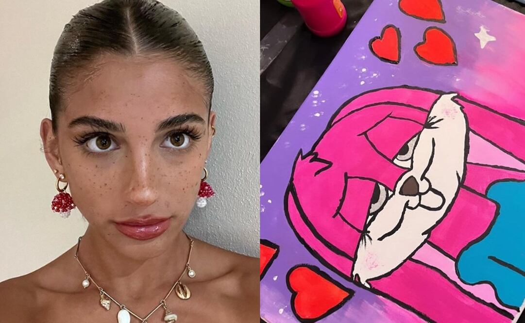 Mar de Regil abrió su galería con pinturas artísticas. Foto: Instagram