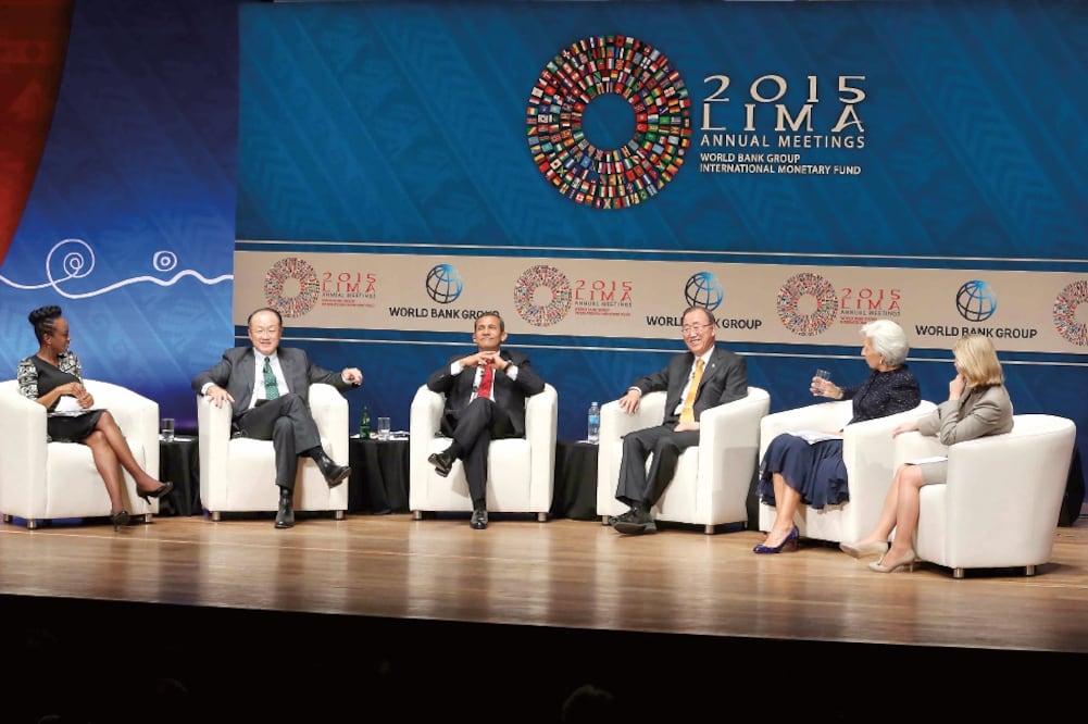 En los trabajos celebrados en la ciudad de Lima participaron el presidente peruano, Ollanta Humala; el secretario general de las Naciones Unidas, Ban Ki-moon, y la directora del Fondo Monetario Internacional, Christine Lagarde (ERNESTO ARIAS. EFE)