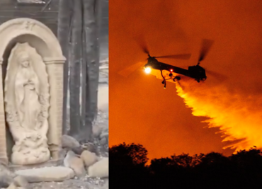 Estatua de la Virgen de Guadalupe queda intacta ante brutales incendios en California; desata asombro en redes sociales