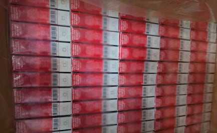 Aduanas y Semar aseguran 5.8 millones de cigarros apócrifos en el AICM; eran provenientes de Singapur y Sri Lanka