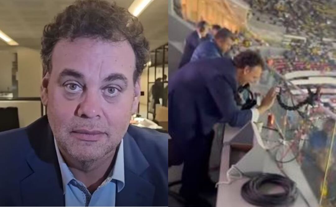 David Faitelson en el Estadio Azteca - Foto: Especial