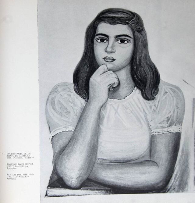 "Boceto para el retrato de Adriana", piroxilina de Siqueiros (JUAN CARLOS REYES. EL UNIVERSAL)
