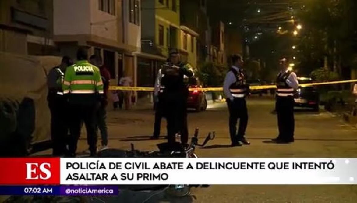 Policía abate a delincuente en San Juan de Lurigancho. (Foto: América Noticias)