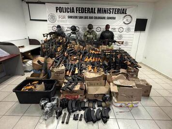 Aseguran 81 armas largas y más de 274 mil cartuchos en Sonora; gobernador reconoce coordinación en combate al crimen