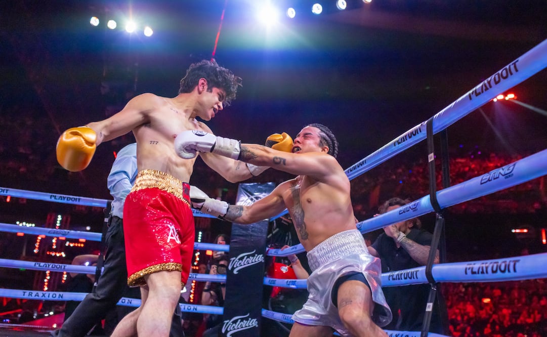 Así fue el tierno momento entre Mario Bautista y Aarón Mercury tras su pelea en Supernova Génesis 2026. Foto. Supernova Boxing