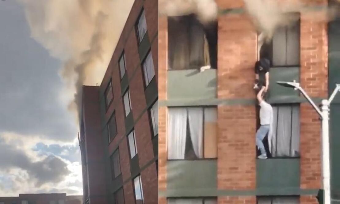 El 7 de diciembre de 2023 hubo pánico a causa de un incendio en Bogotá. Foto: Captura de pantalla del video de la emergencia.