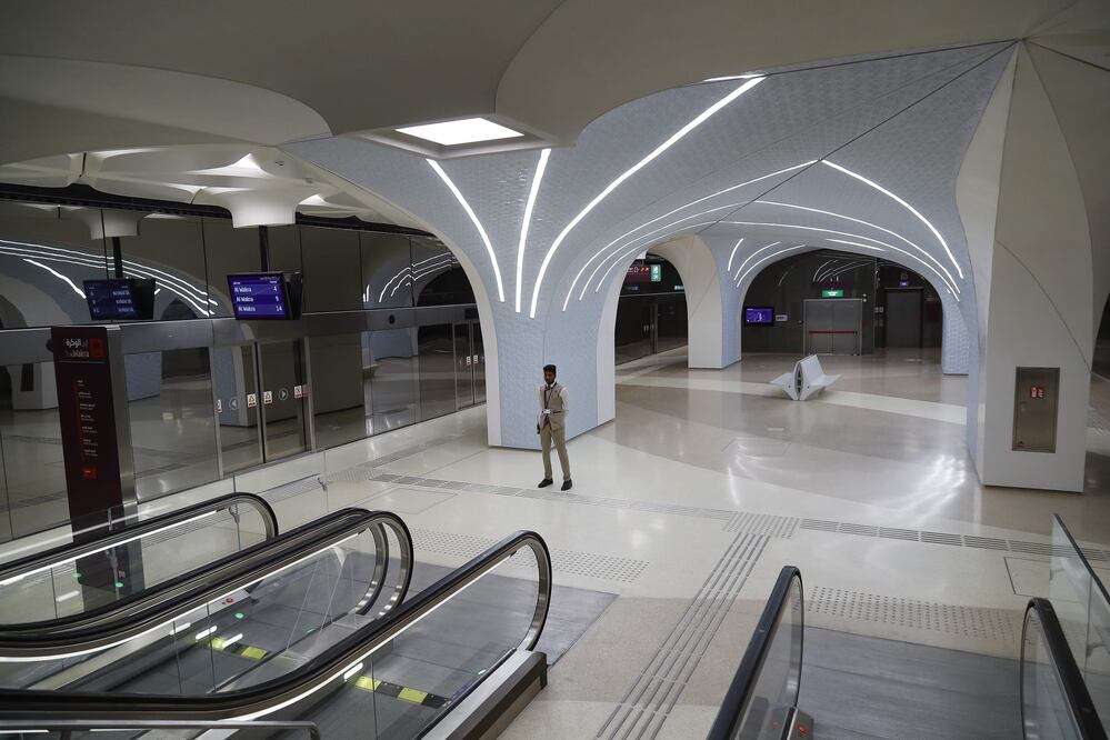 Estación del metro de Qatar. Foto: AFP