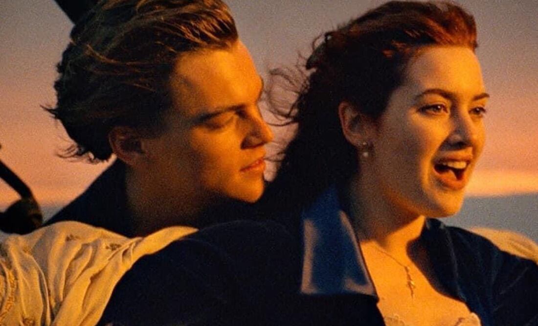 Leonardo DiCaprio y Kate Winslet como Jack y Rose en Titanic. Foto: Instagram @titanicmovie