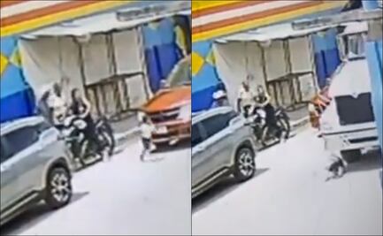 VIDEO: ¡Por un descuido! Tractocamión arrolla a una niña en calles de Veracruz
