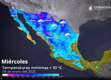 ¡Saca las cobijas! Onda Fría azotara a México; Conagua pronostica temperaturas de hasta -15 grados