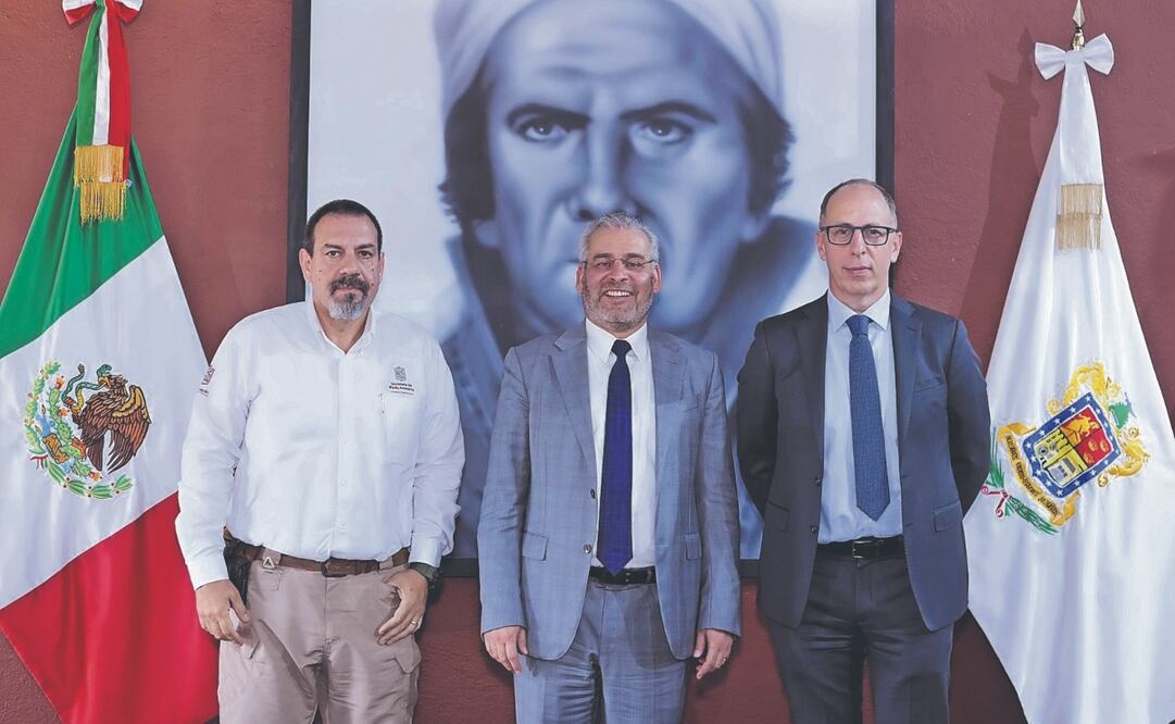 El gobernador Alfredo Ramírez y Daniel Wilkinson, de la organización Climate Right International. Foto Especial