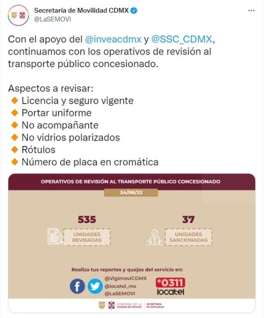 Sancionan 37 unidades de transporte público por incumplimiento de acuerdos en la CDMX