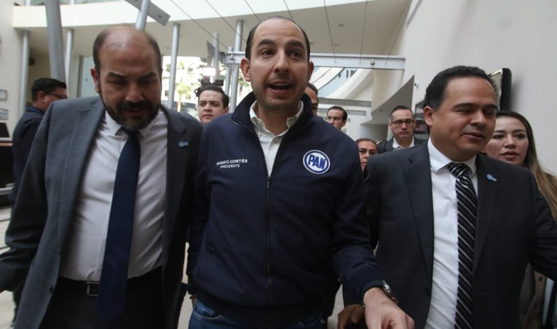 El dirigente nacional del PAN, Marko Cortés, llamó a los senadores a cerrar filas y frenar el Plan B. Foto: Carlos Mejía