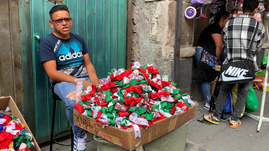 Comerciante de adornos patrios