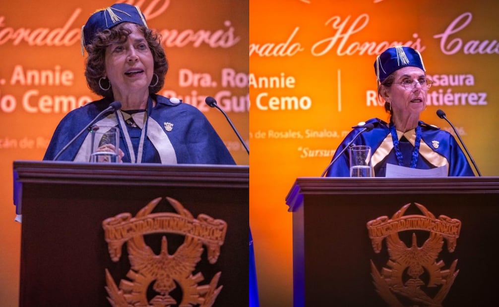 Investigadoras reciben el grado del doctorado Honoris Causa.
Foto: Especial.