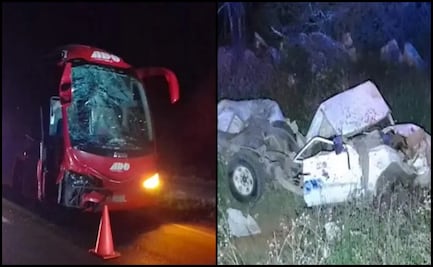 Choque entre autobús y camioneta deja dos lesionados en carretera Mérida-Cancún