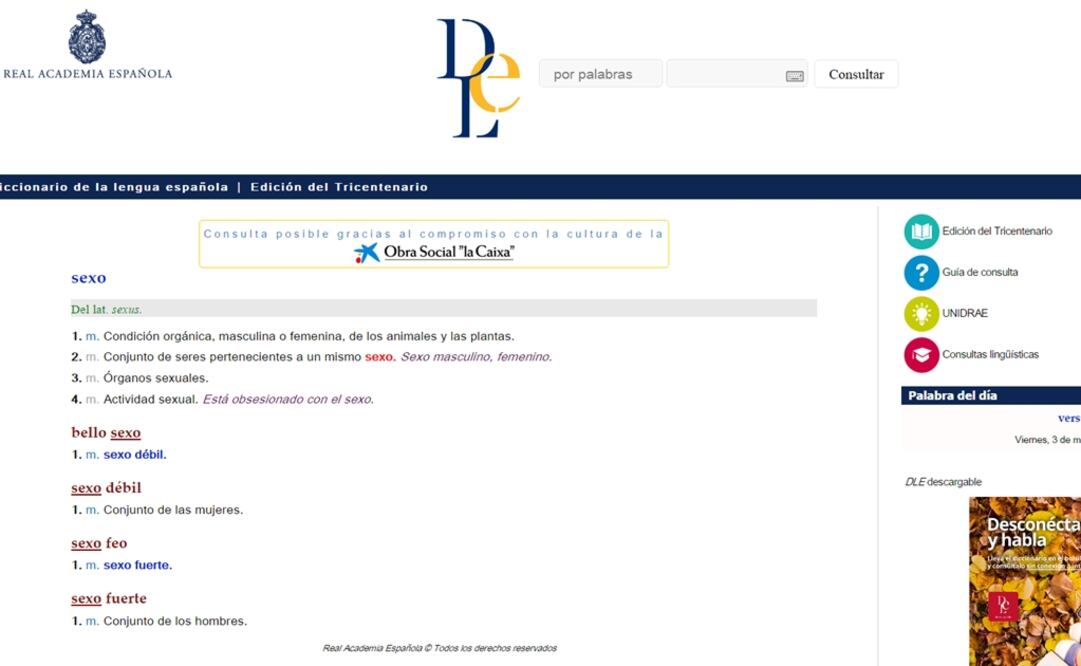 Foto: Captura dle.rae.es