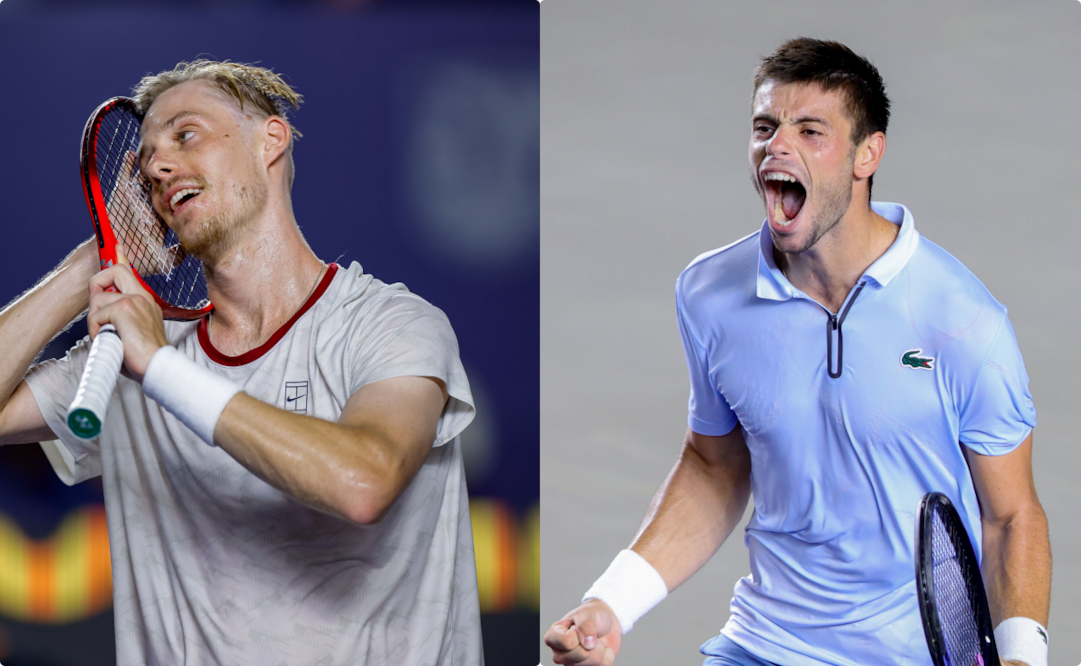 Denis Shapovalov y Arthur Gea en festejo, tras avanzar a la final del Abierto de Los Cabos en su décimo aniversario - Foto: Mifel Tennis Open by Telcel Oppo