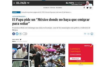 Prensa internacional destaca palabras del Papa en México